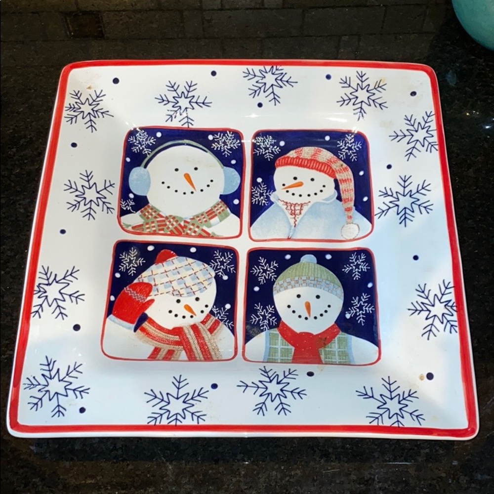Snowman Decorative Platter